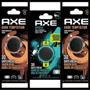 Axe Dark Temptation and Apollo Car Fresheners Air Freshener NEW Stocking Stuffer